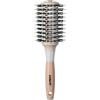 imageConair Ceramic and Wood Round Hair Brush with Vented Barrel Mixed Boar Bristles Large Barrel for Smooth Shiny Blowouts Off White