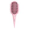 imageConair Curl Define Pro Detangler Brush for Curly Hair DualVent Design with Continuous Grooves Mixed Bristles for FrizzFree Detangling Smoothing and Curl Definition Hot PinkBlush Pink