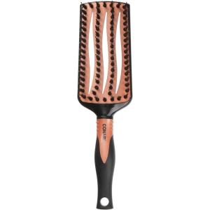 imageConair Quick BlowDry Pro Vented Porcupine Hairbrush with Mixed Boar and Nylon Bristles Copper Plate for Even Heat Distribution Vented Design for Airflow and OilDistributing Bristles for Shine