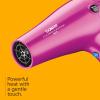 imageConair Hair Dryer with Retractable Cord 1875W Blow Dryer 3 Heat Settings 2 Speeds Blow Dryer with Diffuser and Concentrator Attachments Ionic  Tourmaline Technology Matte Light PinkPink