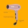 imageConair Hair Dryer with Retractable Cord 1875W Blow Dryer 3 Heat Settings 2 Speeds Blow Dryer with Diffuser and Concentrator Attachments Ionic  Tourmaline Technology Matte Light PinkMatte Light Pink