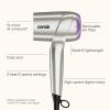 imageInfiniti PRO CONAIR Digital Hair Dryer Lightweight Ionic Blow Dryer wDiffuser for Reducing Frizz amp Defining Curls Includes Diffuser Thermal Concentrator AntiFlyaway Attachment Silver amp Purple
