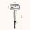 imageInfiniti PRO CONAIR Digital Hair Dryer Lightweight Ionic Blow Dryer wDiffuser for Reducing Frizz amp Defining Curls Includes Diffuser Thermal Concentrator AntiFlyaway Attachment Silver amp Purple