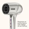 imageInfiniti PRO CONAIR Digital Hair Dryer Lightweight Ionic Blow Dryer wDiffuser for Reducing Frizz amp Defining Curls Includes Diffuser Thermal Concentrator AntiFlyaway Attachment Silver amp Purple
