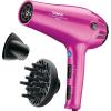 imageConair Hair Dryer with Retractable Cord 1875W Blow Dryer 3 Heat Settings 2 Speeds Blow Dryer with Diffuser and Concentrator Attachments Ionic  Tourmaline Technology Matte Light PinkPink