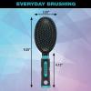 imageConair Salon Results 3Pack Hair Brushes Detangling Hair Brush for Men and Women For All Hair Types Metal Bristles and Cushion Base BlackBlack  Teal
