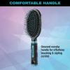 imageConair Salon Results 3Pack Hair Brushes Detangling Hair Brush for Men and Women For All Hair Types Metal Bristles and Cushion Base BlackBlack  Teal