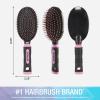 imageConair Salon Results 3Pack Hair Brushes Detangling Hair Brush for Men and Women For All Hair Types Metal Bristles and Cushion Base BlackBlush Pink