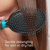 imageConair Salon Results 3Pack Hair Brushes Detangling Hair Brush for Men and Women For All Hair Types Metal Bristles and Cushion Base BlackTeal