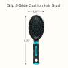 imageConair Salon Results 3Pack Hair Brushes Detangling Hair Brush for Men and Women For All Hair Types Metal Bristles and Cushion Base BlackTeal