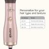 imageInfiniti PRO CONAIR 2 Frizz Free Round Air Brush Hot Brush with Titanium Ceramic Technology Ionic Control and Detangling Bristles for Gentle Drying and Added Shine Rose Gold2 inches