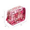 imageConair 5 Piece Toiletry and Cosmetic Bag Set Under 30 Includes 1 Large Weekender Bag and 4 Organizer Bags in Blue Swirl Prints Pack of 2Glinda Pink