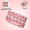 imageConair 5 Piece Toiletry and Cosmetic Bag Set Under 30 Includes 1 Large Weekender Bag and 4 Organizer Bags in Blue Swirl Prints Pack of 2Pink  White Stripe