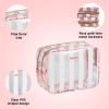 imageConair 5 Piece Toiletry and Cosmetic Bag Set Under 30 Includes 1 Large Weekender Bag and 4 Organizer Bags in Blue Swirl Prints Pack of 2Pink  White Stripe
