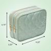 imageConair 5 Piece Toiletry and Cosmetic Bag Set Under 30 Includes 1 Large Weekender Bag and 4 Organizer Bags in Blue Swirl Prints Pack of 2Sage Green