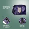 imageConair 5 Piece Toiletry and Cosmetic Bag Set Under 30 Includes 1 Large Weekender Bag and 4 Organizer Bags in Blue Swirl Prints Pack of 2Wicked Purple