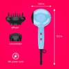 image:imageConair Cake Pop Hair Dryer with Diffuser amp Concentrator Attachments Blow Dryer Hair Dryers for Women Tourmaline Ceramic Technology 3 Heat2 Speed Settings Compact Hair Dryer wConcentrator PinkBlue