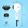 image:imageConair Cake Pop Hair Dryer with Diffuser amp Concentrator Attachments Blow Dryer Hair Dryers for Women Tourmaline Ceramic Technology 3 Heat2 Speed Settings Compact Hair Dryer wConcentrator PinkWhite
