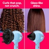 image:imageConair Cake Pop Hair Dryer with Diffuser amp Concentrator Attachments Blow Dryer Hair Dryers for Women Tourmaline Ceramic Technology 3 Heat2 Speed Settings Compact Hair Dryer wConcentrator PinkBlue