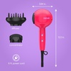 image:imageConair Cake Pop Hair Dryer with Diffuser amp Concentrator Attachments Blow Dryer Hair Dryers for Women Tourmaline Ceramic Technology 3 Heat2 Speed Settings Compact Hair Dryer wConcentrator PinkPink