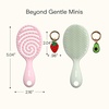 image:imageConair Beyond Gentle Mini Hair Brush Set with Strawberry amp Avocado Charms 2Pack Detangling Brushes for Wet amp Dry Hair Soft Flexible Bristles Vented Brush Compact Travel Size