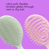 image:imageConair Beyond Gentle Mini Hair Brush Set with Strawberry amp Avocado Charms 2Pack Detangling Brushes for Wet amp Dry Hair Soft Flexible Bristles Vented Brush Compact Travel Size