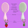 image:imageConair Beyond Gentle Mini Hair Brush Set with Strawberry amp Avocado Charms 2Pack Detangling Brushes for Wet amp Dry Hair Soft Flexible Bristles Vented Brush Compact Travel Size