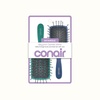 image:imageConair Beyond Gentle Mini Paddle Hair Brush Set 2Pack Detangler Brushes for Women Detangling Brush SetPaddle Hairbrush Mini Travel Set Blue amp Teal
