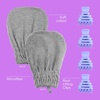 image:imageConair Curl Care Essentials Kit CurlDefining Brush for Loose Curls DualSided CurlDefining Mitt 4 Root Lifting Clips Hairbrush Set for Long Hair Styling Purple