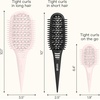 image:imageConair Curl Define Pro Detangler Brush for Curly Hair Dual Vents with Continuous Grooves Mixed Bristles for FrizzFree Detangling Smoothing and Curl Definition For Shorter Hair with Tight Curls