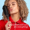 image:imageConair Curl Define Pro Detangler Brush for Curly Hair Dual Vents with Continuous Grooves Mixed Bristles for FrizzFree Detangling Smoothing and Curl Definition For Shorter Hair with Tight Curls