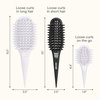 image:imageConair Curl Define Pro Detangler Brush for Curly Hair Dual Vents with Continuous Grooves Mixed Bristles for FrizzFree Detangling Smoothing and Curl Definition For Shorter Hair with Loose Curls