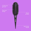 image:imageConair Curl Define Pro Detangler Brush for Curly Hair Dual Vents with Continuous Grooves Mixed Bristles for FrizzFree Detangling Smoothing and Curl Definition For Shorter Hair with Loose Curls