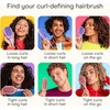 image:imageConair Curl Define Pro Detangler Brush for Curly Hair Dual Vents with Continuous Grooves Mixed Bristles for FrizzFree Detangling Smoothing and Curl Definition For Shorter Hair with Tight Curls