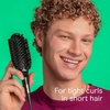 image:imageConair Curl Define Pro Detangler Brush for Curly Hair Dual Vents with Continuous Grooves Mixed Bristles for FrizzFree Detangling Smoothing and Curl Definition For Shorter Hair with Tight Curls