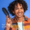 image:imageConair Curl Define Pro Detangler Brush for Curly Hair Dual Vents with Continuous Grooves Mixed Bristles for FrizzFree Detangling Smoothing and Curl Definition For Shorter Hair with Loose Curls