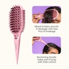 image:imageConair Curl Define Pro Large and Mini Detangler Brush Set for Tight Curls DualVent Design Curl Defining Brush with Continuous Grooves and Mixed Bristles Hairbrush Set for Long Hair Styling Pink