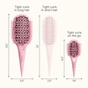 image:imageConair Curl Define Pro Large and Mini Detangler Brush Set for Tight Curls DualVent Design Curl Defining Brush with Continuous Grooves and Mixed Bristles Hairbrush Set for Long Hair Styling Pink