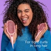 image:imageConair Curl Define Pro Large and Mini Detangler Brush Set for Tight Curls DualVent Design Curl Defining Brush with Continuous Grooves and Mixed Bristles Hairbrush Set for Long Hair Styling Pink