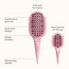 image:imageConair Curl Define Pro Large and Mini Detangler Brush Set for Tight Curls DualVent Design Curl Defining Brush with Continuous Grooves and Mixed Bristles Hairbrush Set for Long Hair Styling Pink
