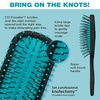image:imageConair The Knot Dr hair brush  Pro Mini Detangler Detangling Heat Resistant Irregular shape Rubber 1 Count Black  Blue All hair types Unisex