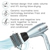 image:imageInfinitiPro by Conair Hairbrush Porcupine Round Brush Detangler Brush Helps Reduce Frizz and Add Volume Smoothwrap Series in Icy Blue Pack of 1