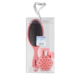 image:imageConair Gift Set Gift Box Under 20 Includes 1 Hair Brush 1 Claw Clip and 1 Scalp Massager in Pink