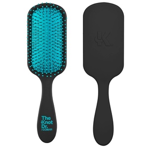 image:imageConair The Knot Dr hair brush  Pro Mini Detangler Detangling Heat Resistant Irregular shape Rubber 1 Count Black  Blue All hair types Unisex