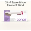 image:imageConair 2in1 Steam amp Iron Garment Wand with 25 Second Heatup Handheld Steamer with Ceramic Soleplate and 12 Minutes Steam Time Portable Travel Clothes Steamer for Wrinkles ButterBerry GS47BB