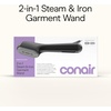 image:imageConair 2in1 Steam amp Iron Garment Wand with 25 Second Heatup Handheld Steamer with Ceramic Soleplate and 12 Minutes Steam Time Portable Travel Clothes Steamer for Wrinkles Black GS47BL