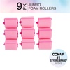 image:imageConair Foam Hair Rollers Heatless curls  Foam Rollers  Hair Rollers  Loose Hair Curlers in Assorted Sizes  8 Count wstorage casePink