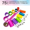 image:imageConair Foam Hair Rollers Heatless curls  Foam Rollers  Hair Rollers  Loose Hair Curlers in Assorted Sizes  8 Count wstorage caseRainbow