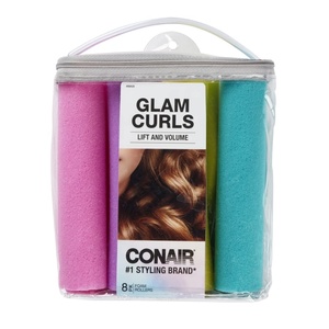 image:imageConair Foam Hair Rollers Heatless curls  Foam Rollers  Hair Rollers  Loose Hair Curlers in Assorted Sizes  8 Count wstorage caseAssorted Colors