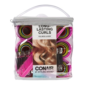 image:imageConair Foam Hair Rollers Heatless curls  Foam Rollers  Hair Rollers  Loose Hair Curlers in Assorted Sizes  8 Count wstorage caseRainbow